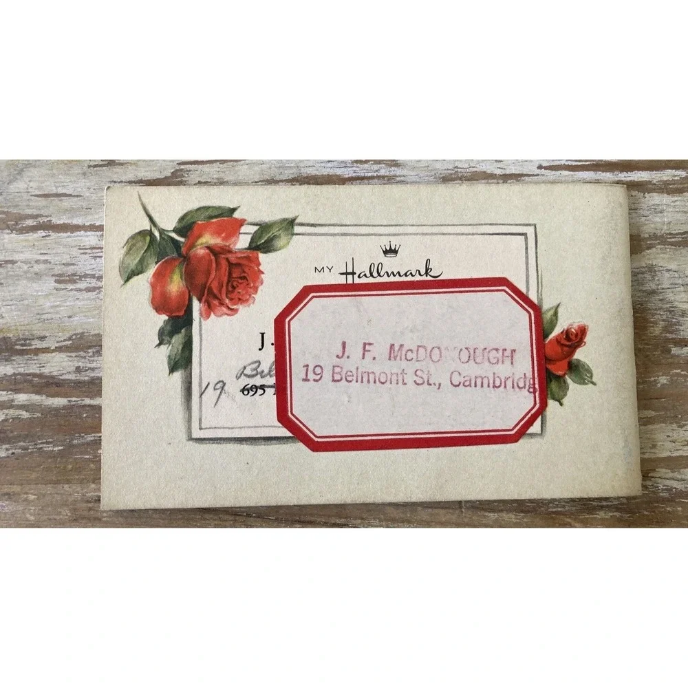 Vintage paper diary calendar My Hallmark Date Book unused 1951 flowers roses